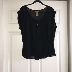 Miss Tina Black sheer blouse